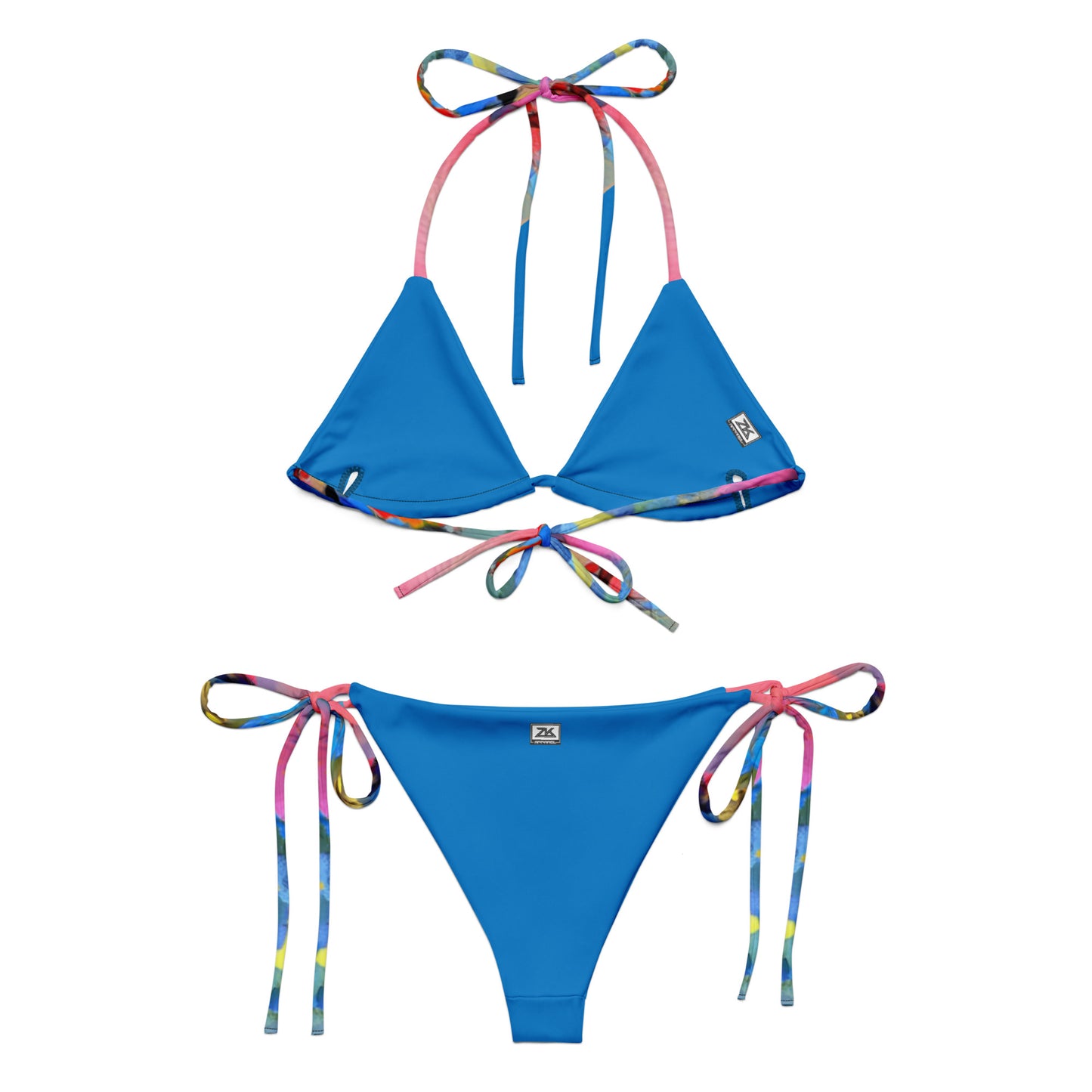 All-over print recycled string bikini