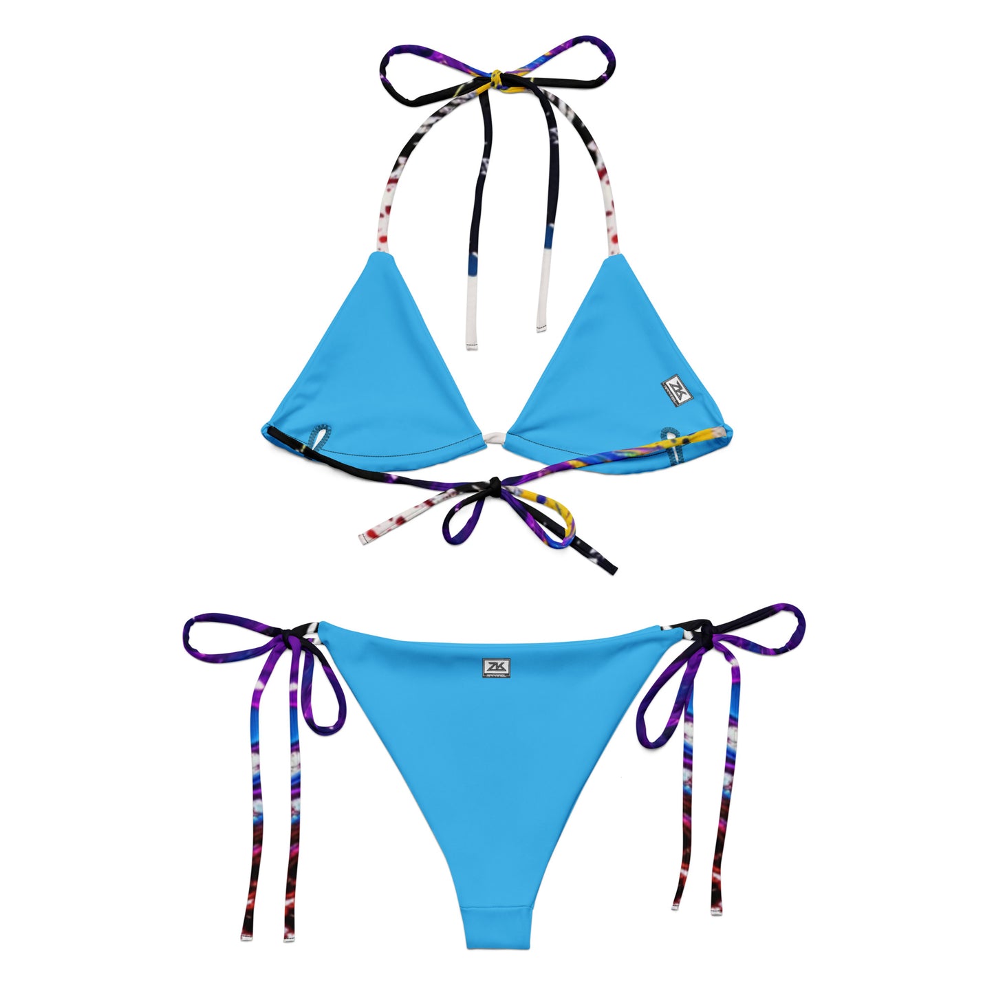 All-over print recycled string bikini