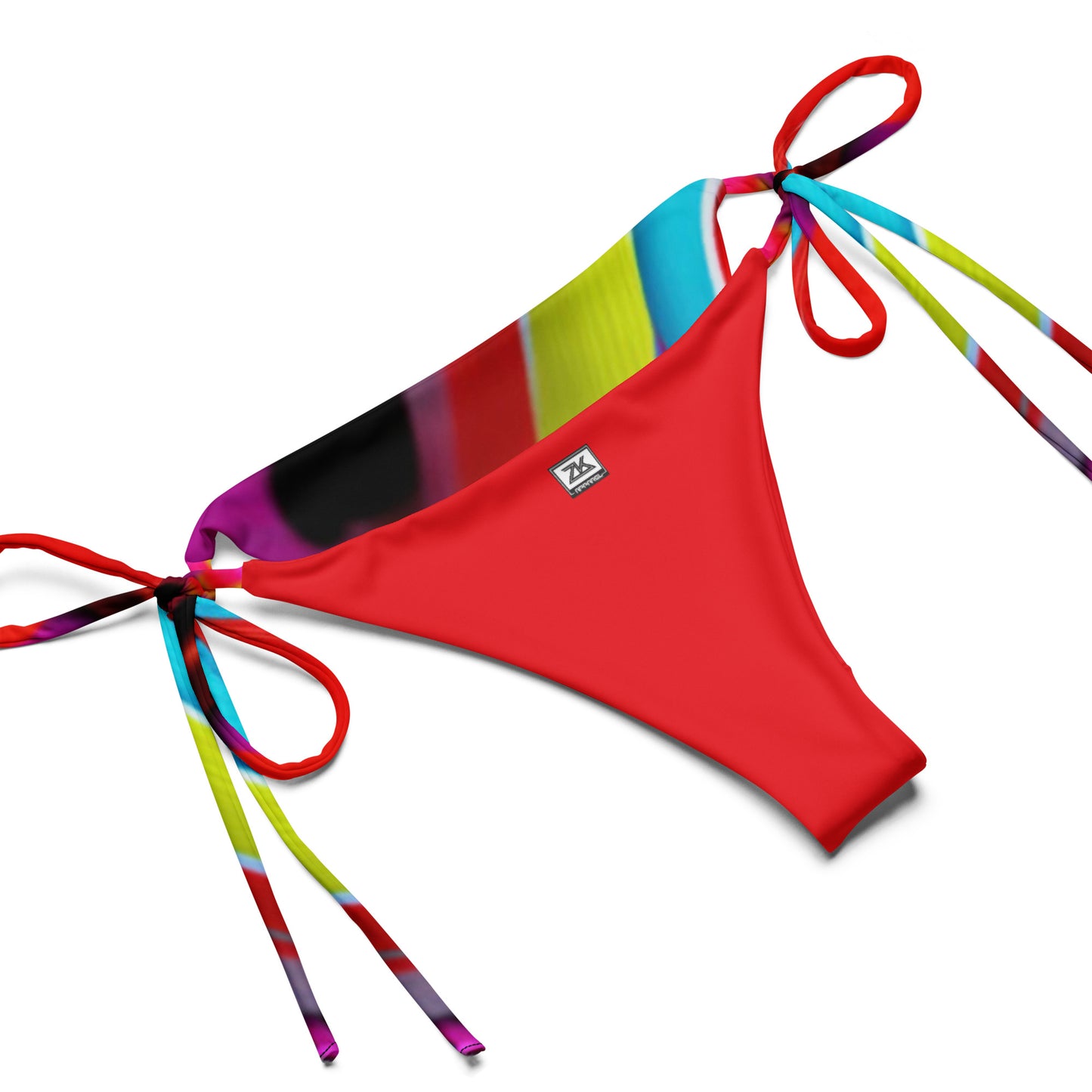 All-over print recycled string bikini