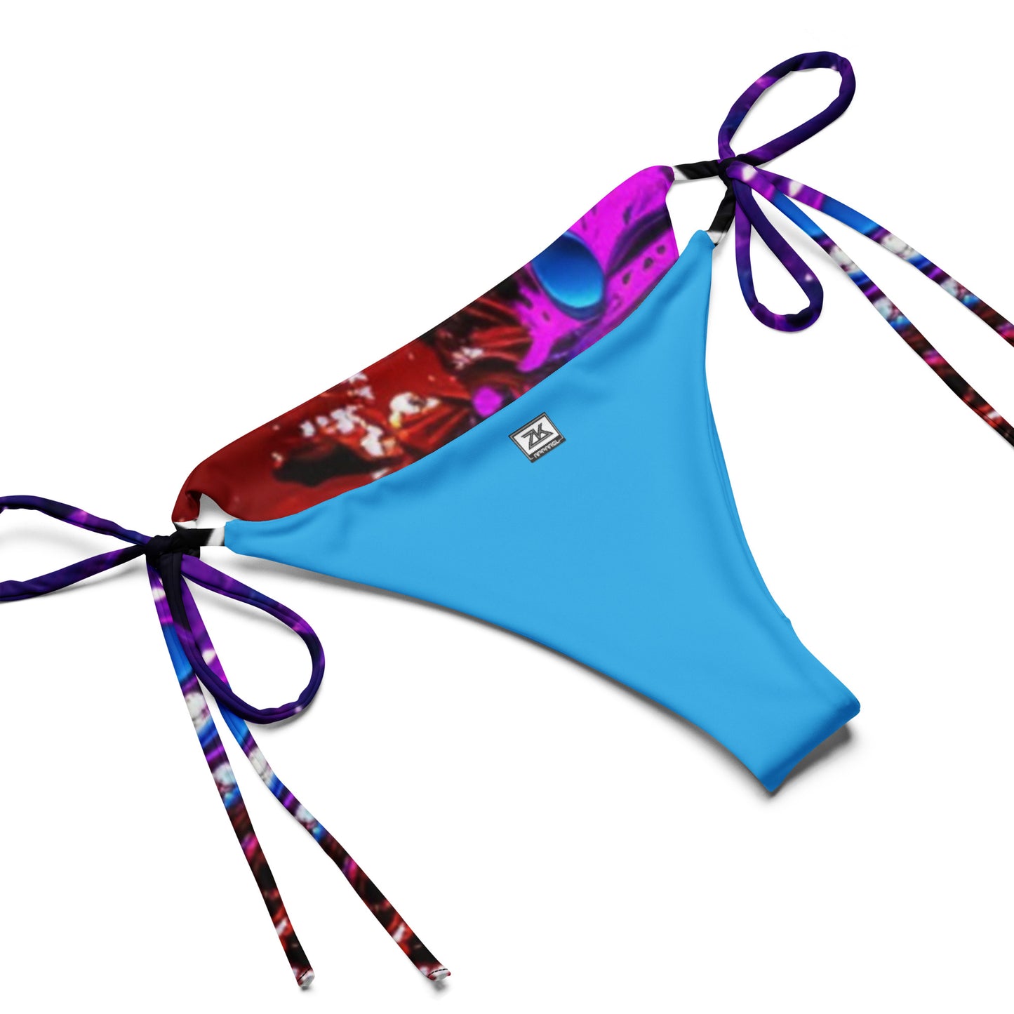 All-over print recycled string bikini