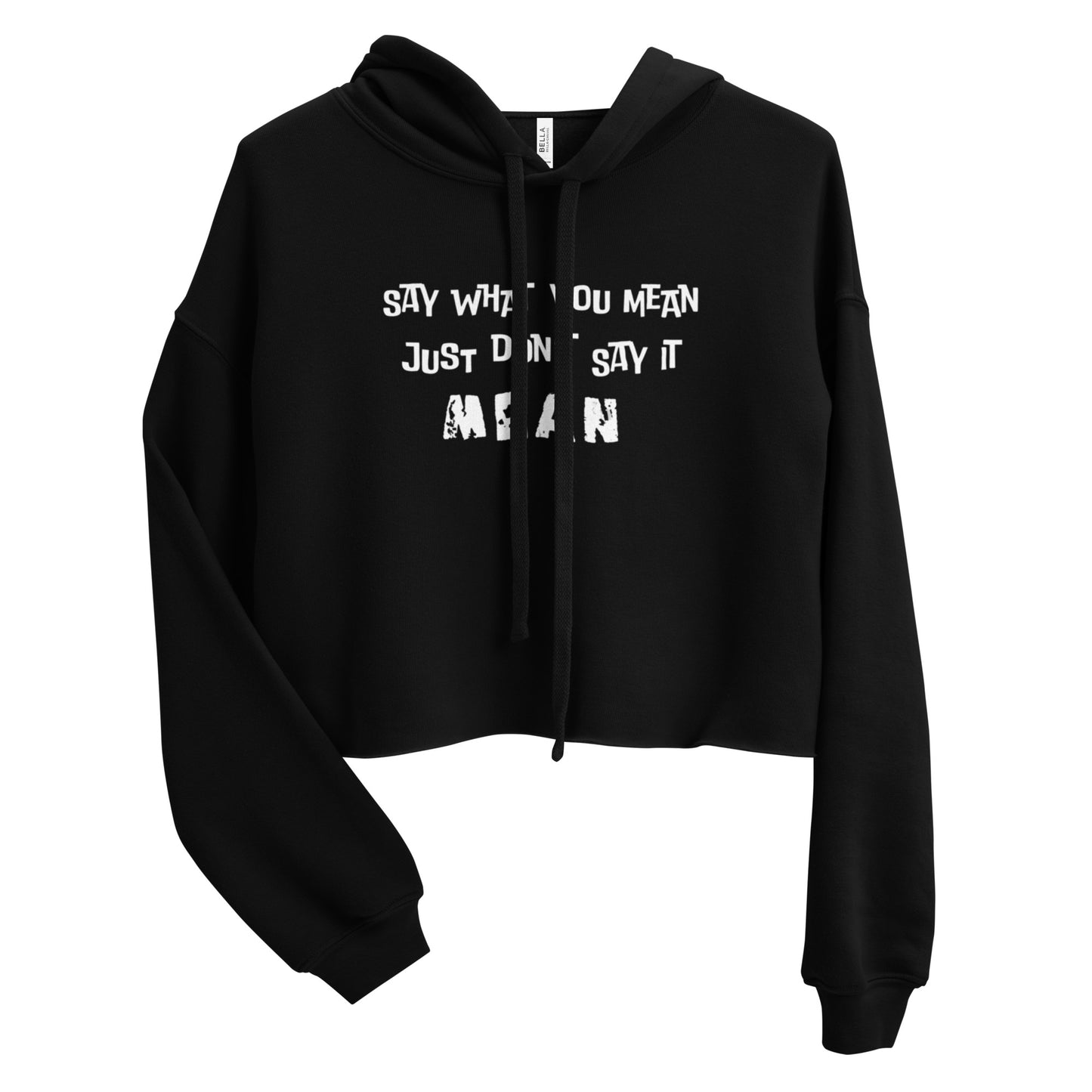 Say What You Mean just Don’t say it Mean crop Top Hoodie