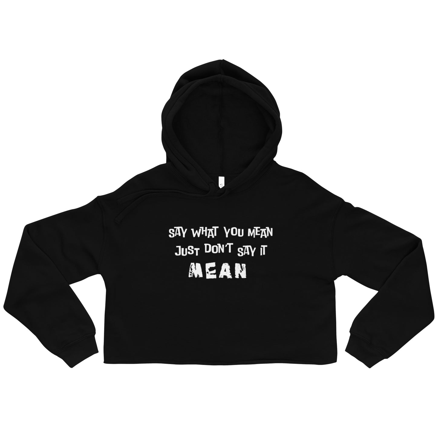 Say What You Mean just Don’t say it Mean crop Top Hoodie